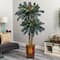 6ft. Double Sago Palm Tree in Decorative Planter